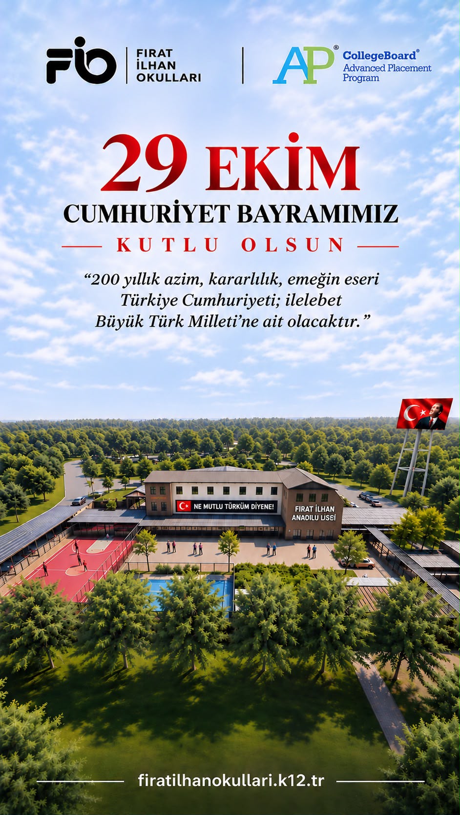 29 Ekim Cumhuriyet Bayramımız kutlu olsun – Fırat İlhan Okulları