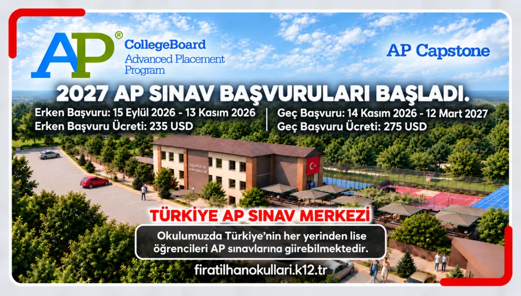 2027 AP sınav başvuruları başladı: Fırat İlhan Okulları Türkiye AP Sınav Merkezi, erken ve geç başvuru tarihleri
